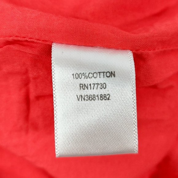 Tracy Feith Hawaiian Hibicus Orange Floral Boho V-neck Shift Dress - Picture 11 of 12